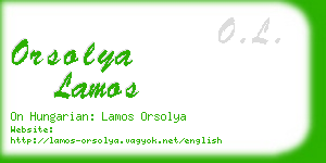 orsolya lamos business card